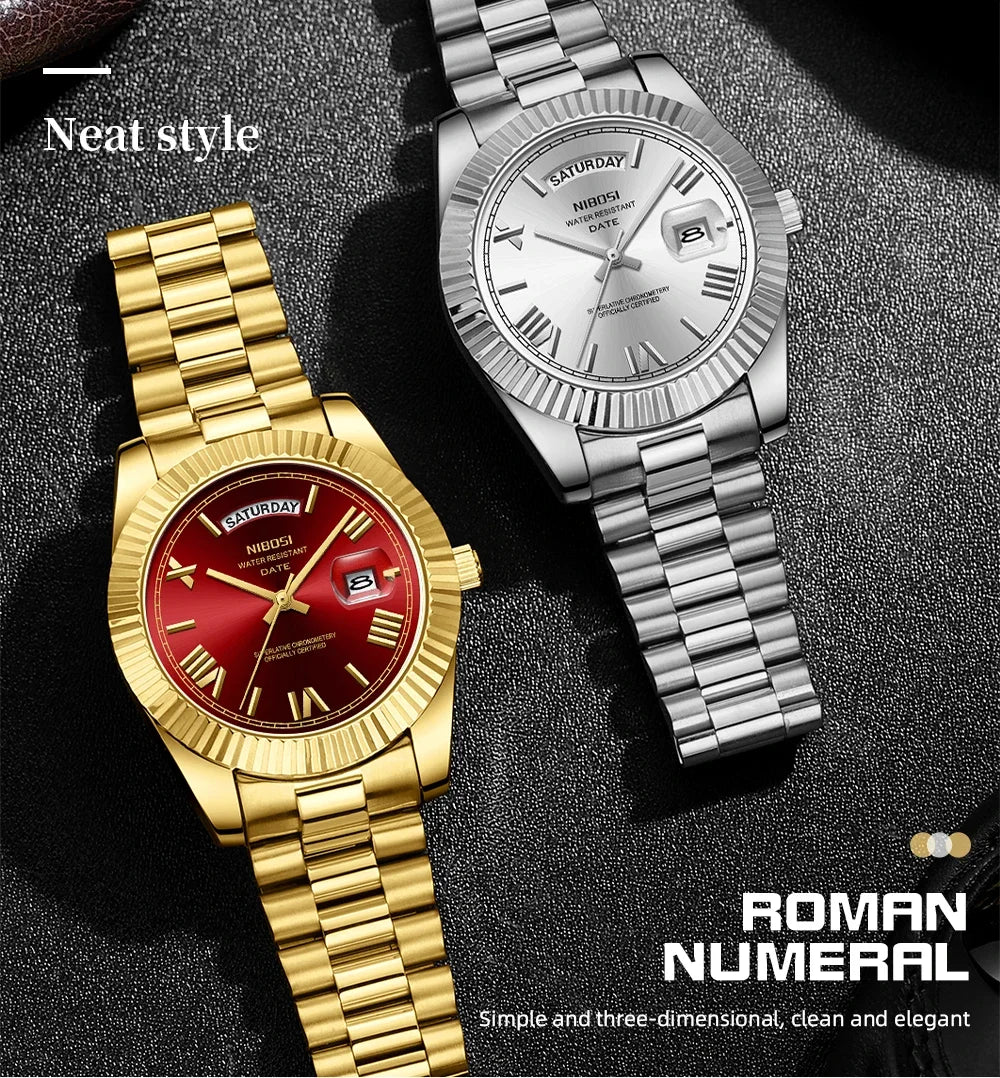 Elegant Men's Steel Quartz Watch