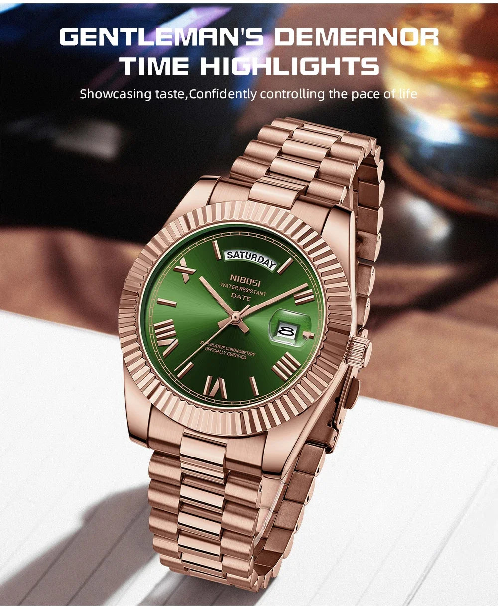 Elegant Men's Steel Quartz Watch