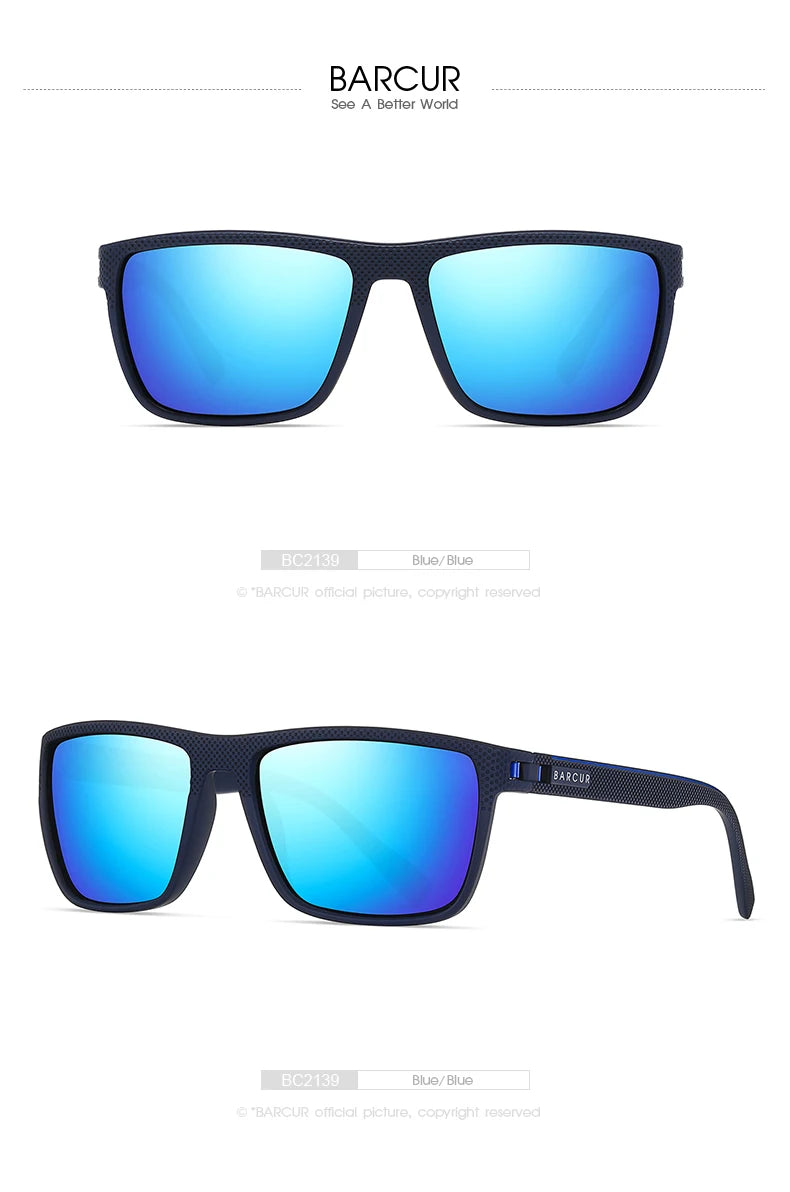 BARCUR TR90 Polarized Sunglasses – UVAB Protection