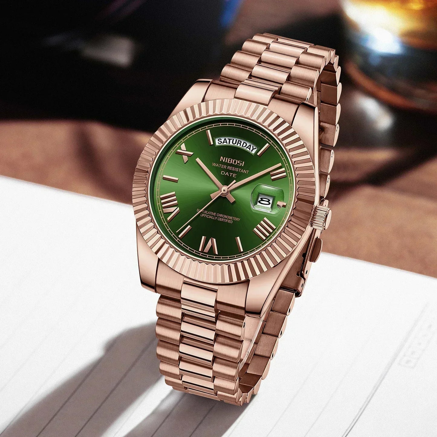 Elegant Men's Steel Quartz Watch