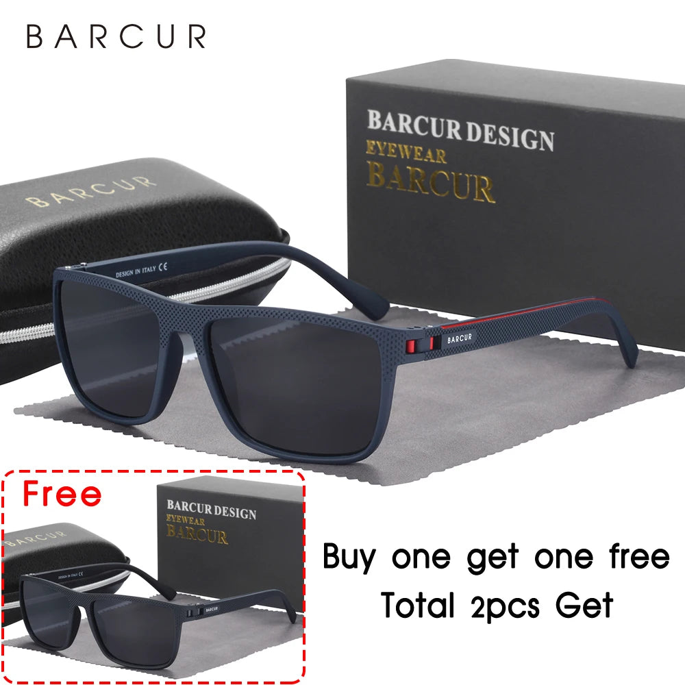 BARCUR TR90 Polarized Sunglasses – UVAB Protection