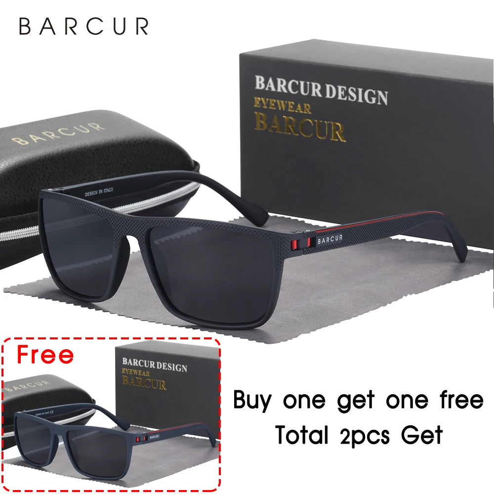 BARCUR TR90 Polarized Sunglasses – UVAB Protection