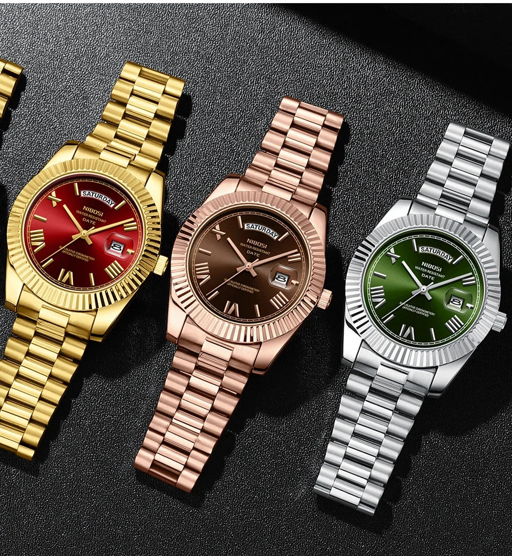 Elegant Men's Steel Quartz Watch