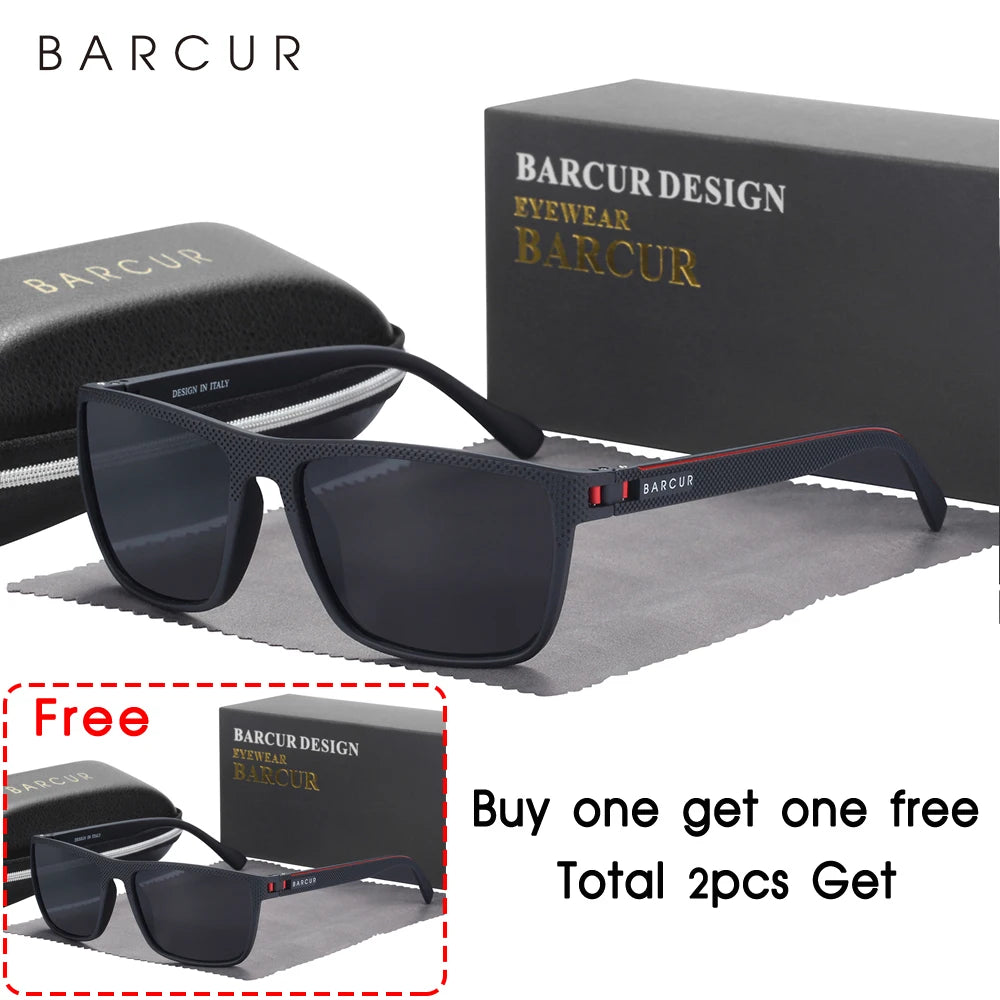 BARCUR TR90 Polarized Sunglasses – UVAB Protection