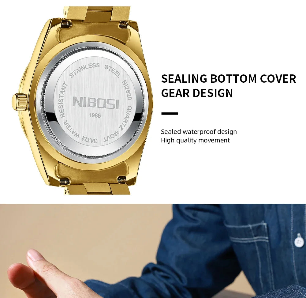 Elegant Men's Steel Quartz Watch