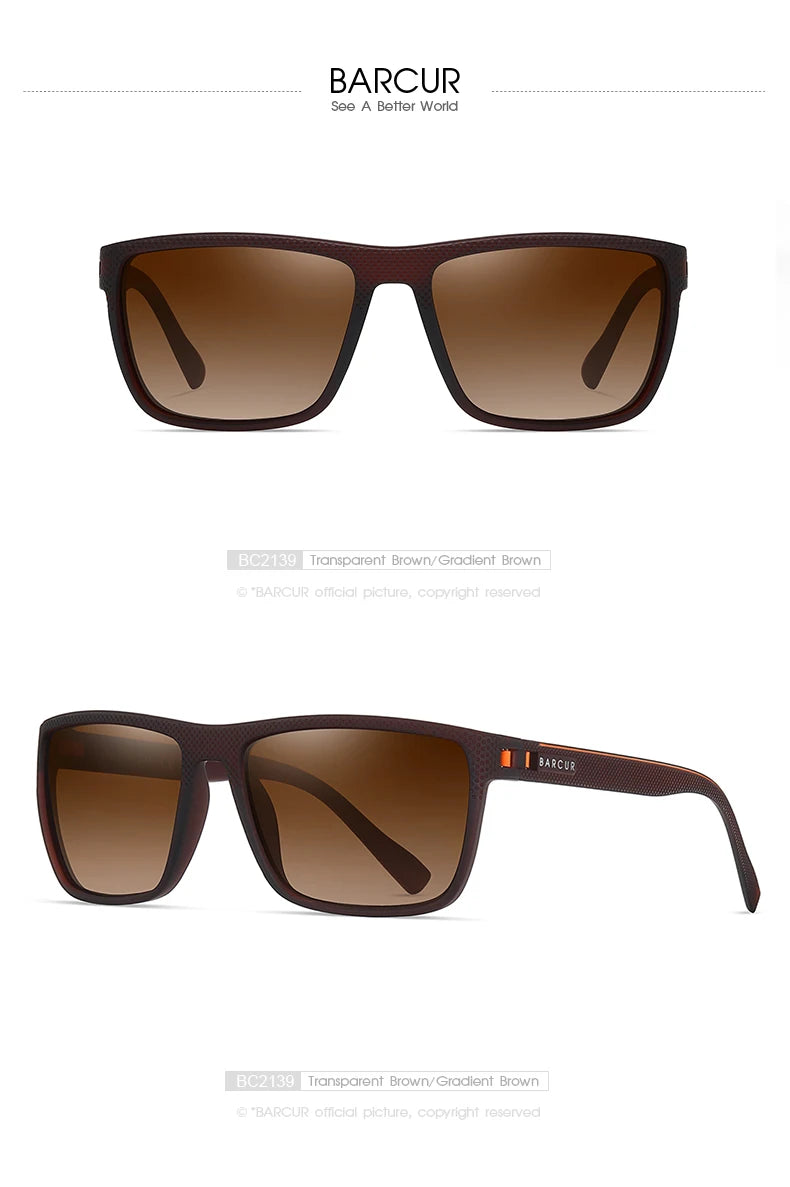 BARCUR TR90 Polarized Sunglasses – UVAB Protection