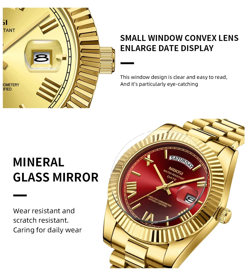 Elegant Men's Steel Quartz Watch