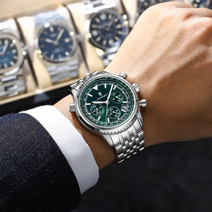 Luxury Stainless Steel Quartz Watch – Men