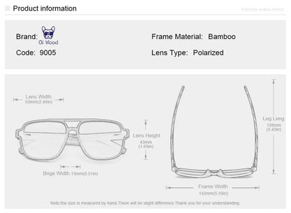Eco-Friendly Wood Sunglasses for Men – UV Protection