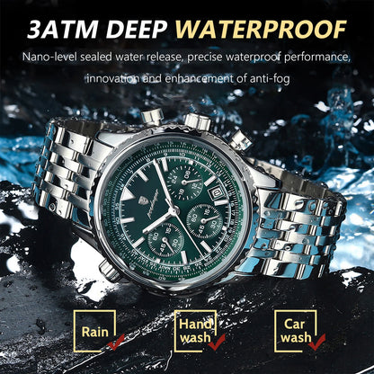 Luxury Stainless Steel Quartz Watch – Men