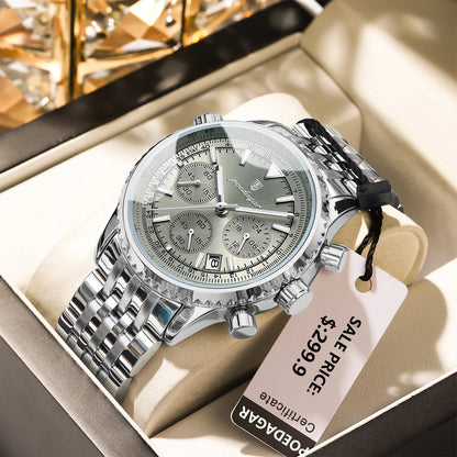Luxury Stainless Steel Quartz Watch – Men