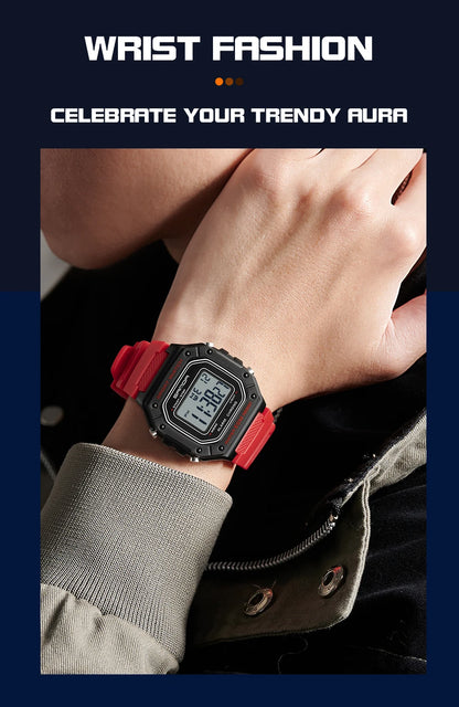 Big Dial Sports Watch with Stopwatch – Men