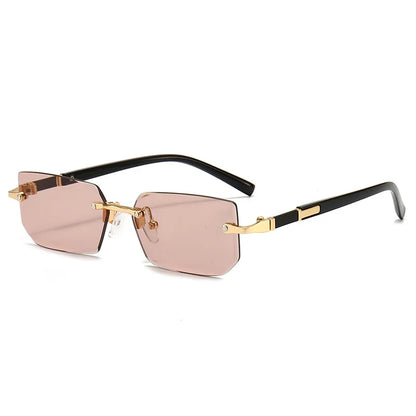 Fashion Rimless Sunglasses – UV400 for Men & Women