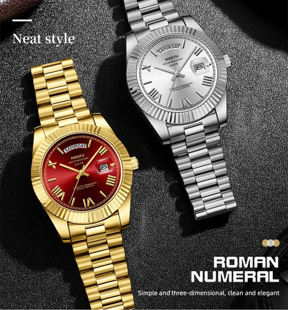 Elegant Men's Steel Quartz Watch