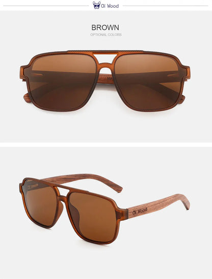 Eco-Friendly Wood Sunglasses for Men – UV Protection