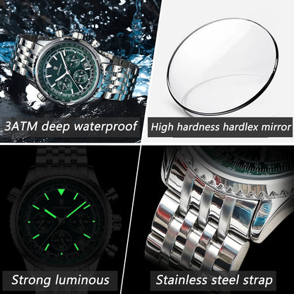 Luxury Stainless Steel Quartz Watch – Men