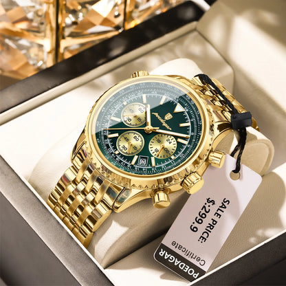 Luxury Stainless Steel Quartz Watch – Men