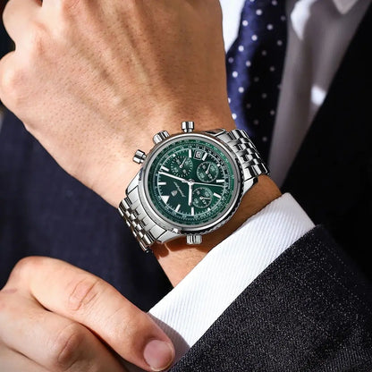 Luxury Stainless Steel Quartz Watch – Men