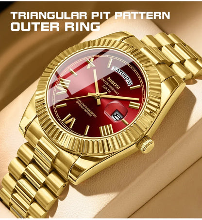 Elegant Men's Steel Quartz Watch
