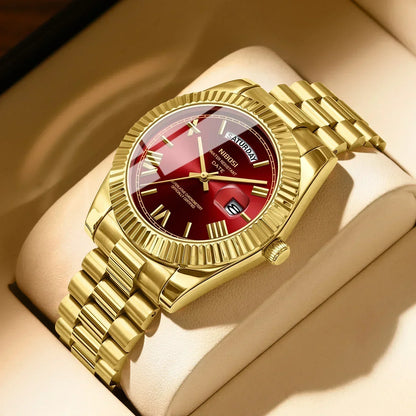 Elegant Men's Steel Quartz Watch