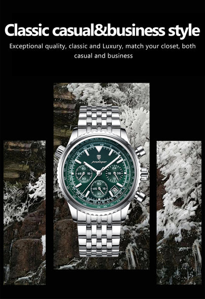 Luxury Stainless Steel Quartz Watch – Men