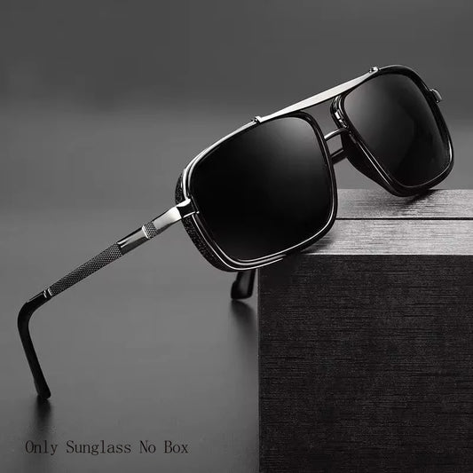 Men’s Square Punk Sunglasses – UV400