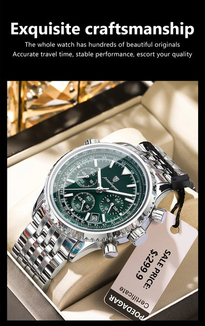 Luxury Stainless Steel Quartz Watch – Men