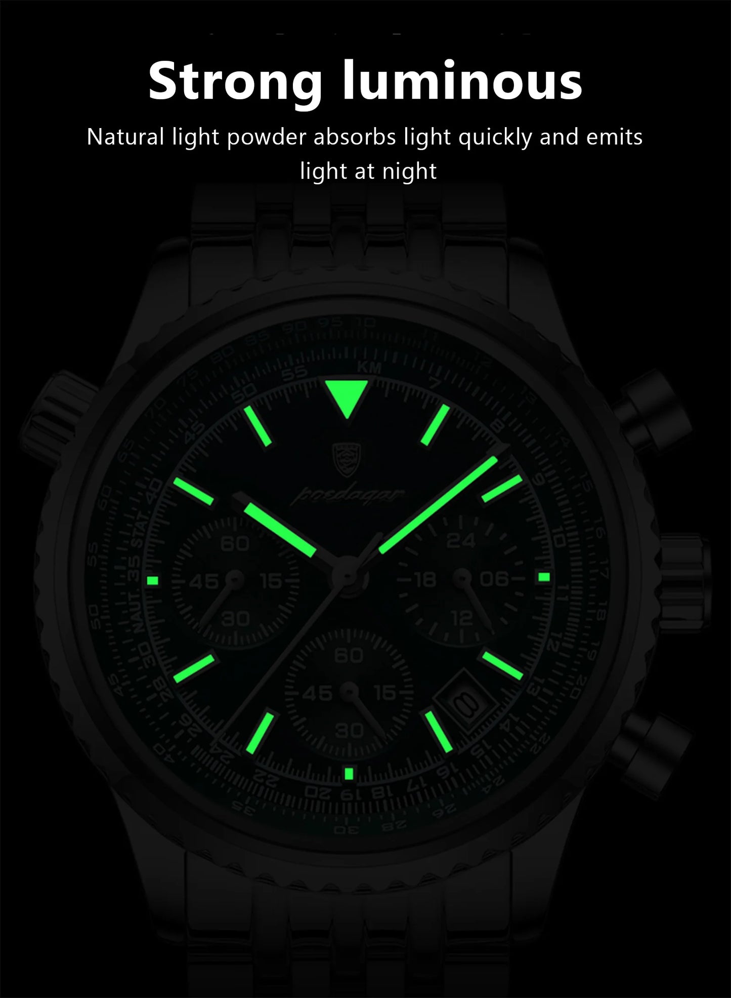 Luxury Stainless Steel Quartz Watch – Men