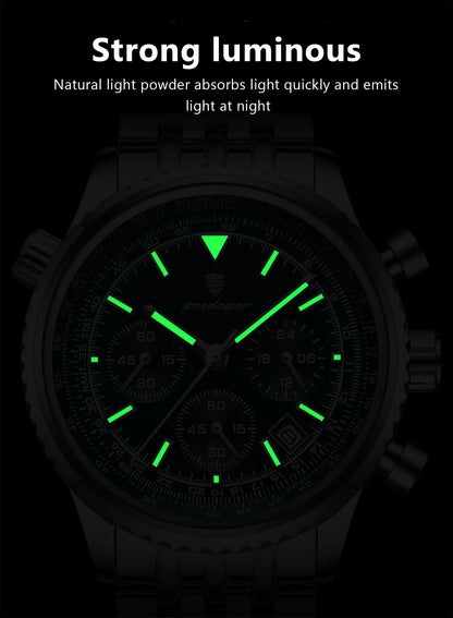 Luxury Stainless Steel Quartz Watch – Men