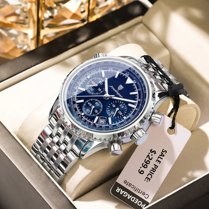 Luxury Stainless Steel Quartz Watch – Men