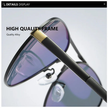 Men's Polarized Aviator Sunglasses – Mirror Lens