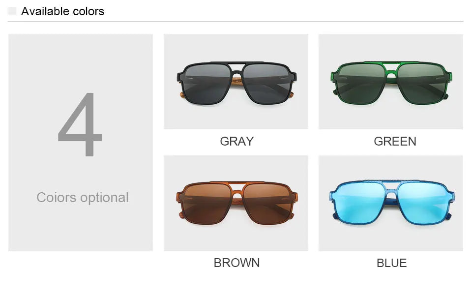 Eco-Friendly Wood Sunglasses for Men – UV Protection