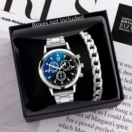 Men's Fashion Steel Watch Set