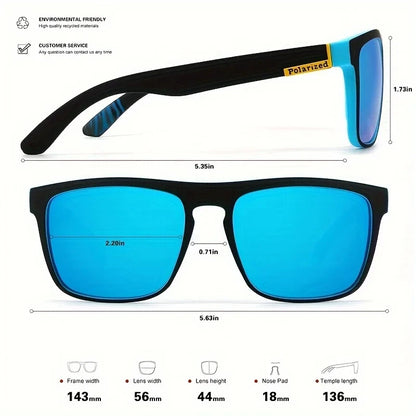 3PCS Polarized Square Sunglasses – UV400 for Men & Women