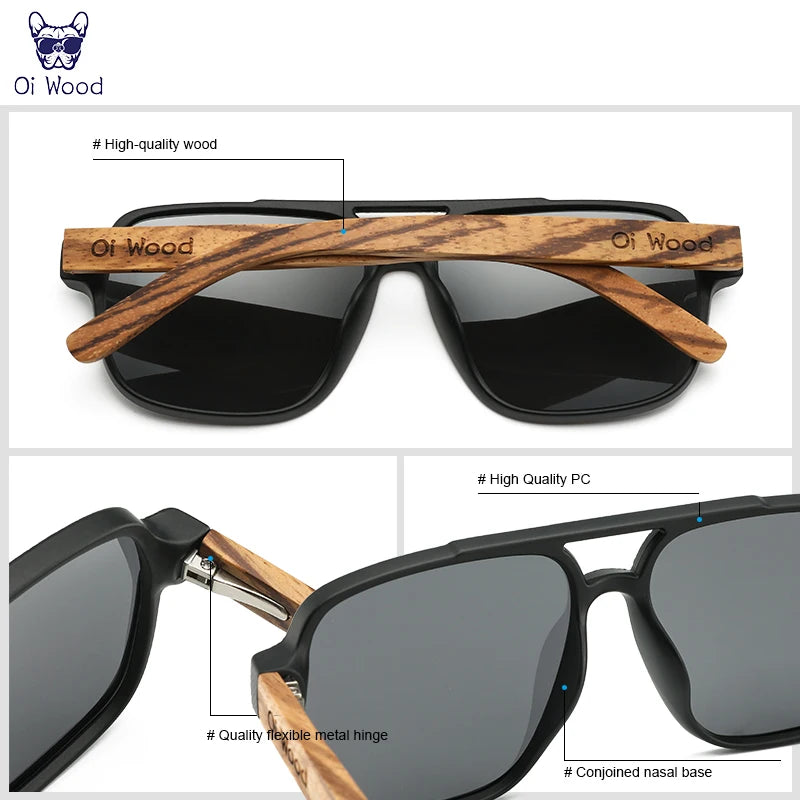 Eco-Friendly Wood Sunglasses for Men – UV Protection