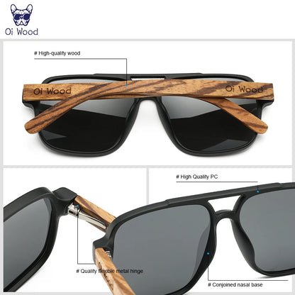 Eco-Friendly Wood Sunglasses for Men – UV Protection