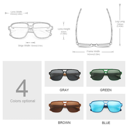 Eco-Friendly Wood Sunglasses for Men – UV Protection