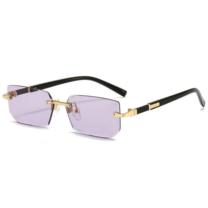 Fashion Rimless Sunglasses – UV400 for Men & Women