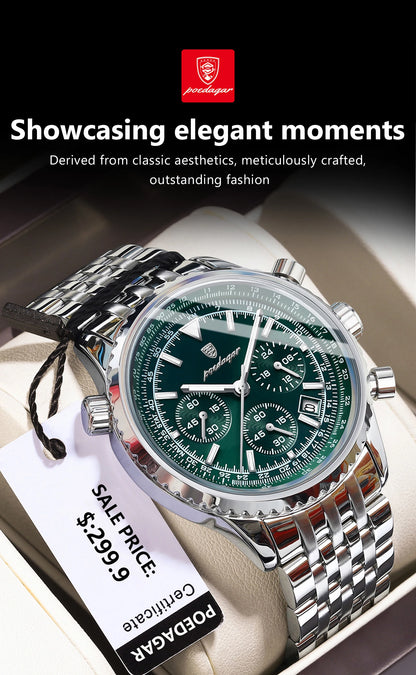 Luxury Stainless Steel Quartz Watch – Men