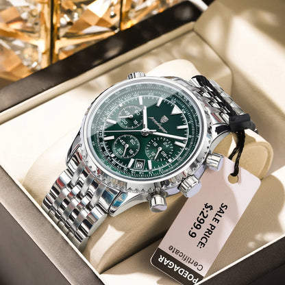 Luxury Stainless Steel Quartz Watch – Men