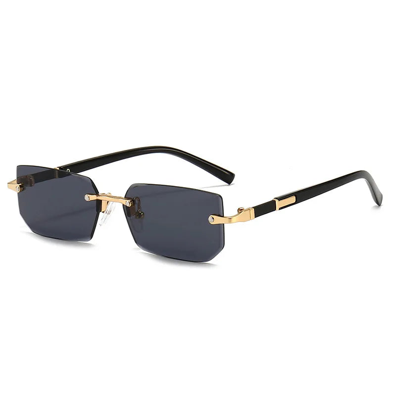 Fashion Rimless Sunglasses – UV400 for Men & Women