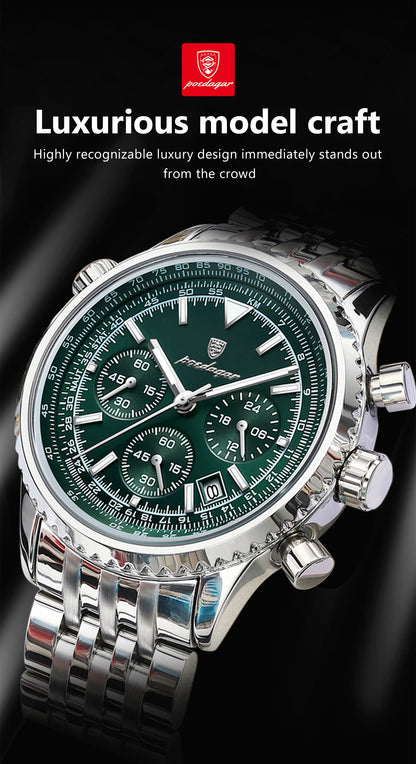 Luxury Stainless Steel Quartz Watch – Men