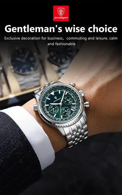 Luxury Stainless Steel Quartz Watch – Men