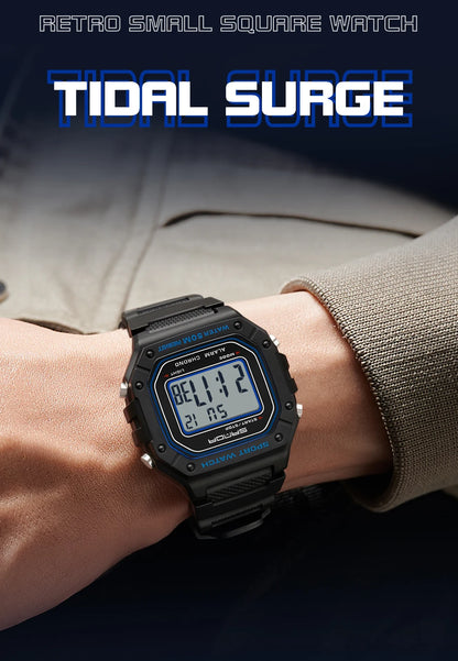 Big Dial Sports Watch with Stopwatch – Men
