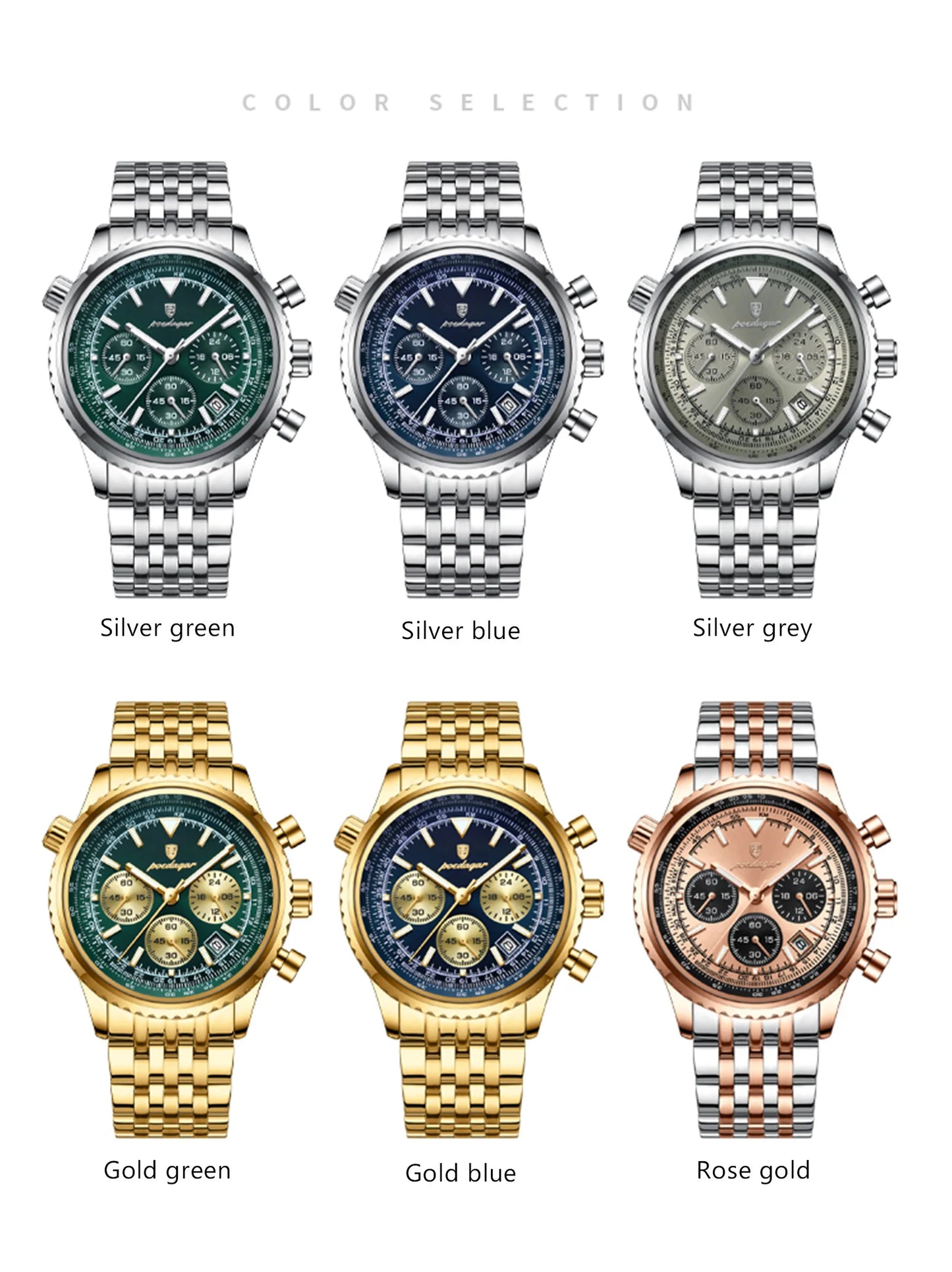 Luxury Stainless Steel Quartz Watch – Men
