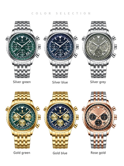 Luxury Stainless Steel Quartz Watch – Men