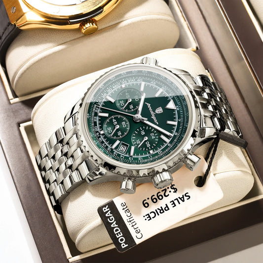 Luxury Stainless Steel Quartz Watch – Men