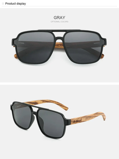 Eco-Friendly Wood Sunglasses for Men – UV Protection