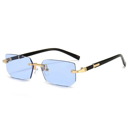 Fashion Rimless Sunglasses – UV400 for Men & Women