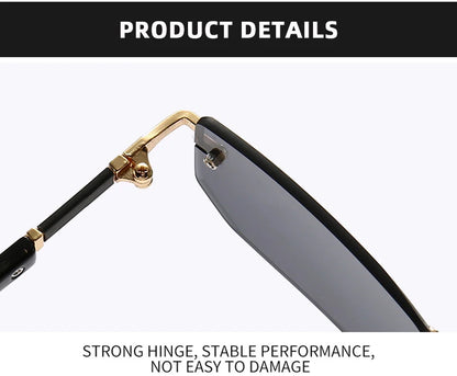 Fashion Rimless Sunglasses – UV400 for Men & Women